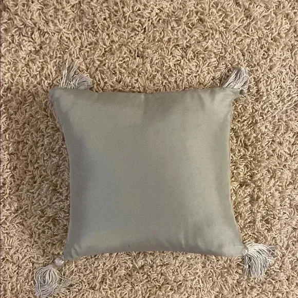 Elegant Gold Beaded Pillow 13*13”